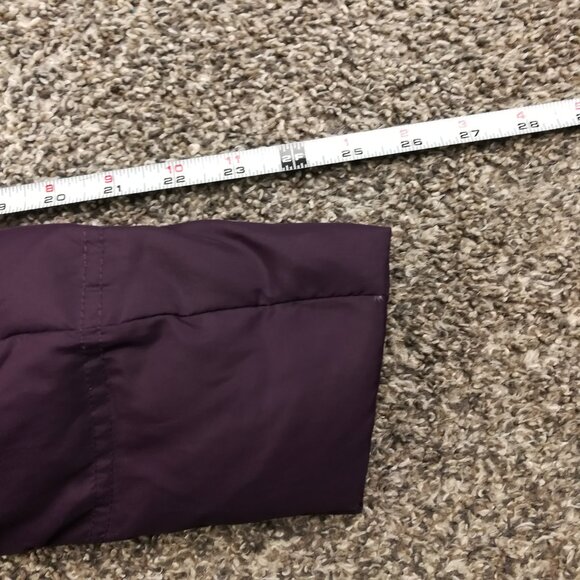Anthropologie Cartonnier Coat Down Puffer Toggle Button Jacket Wool Purple Sz 4 - Picture 13 of 14